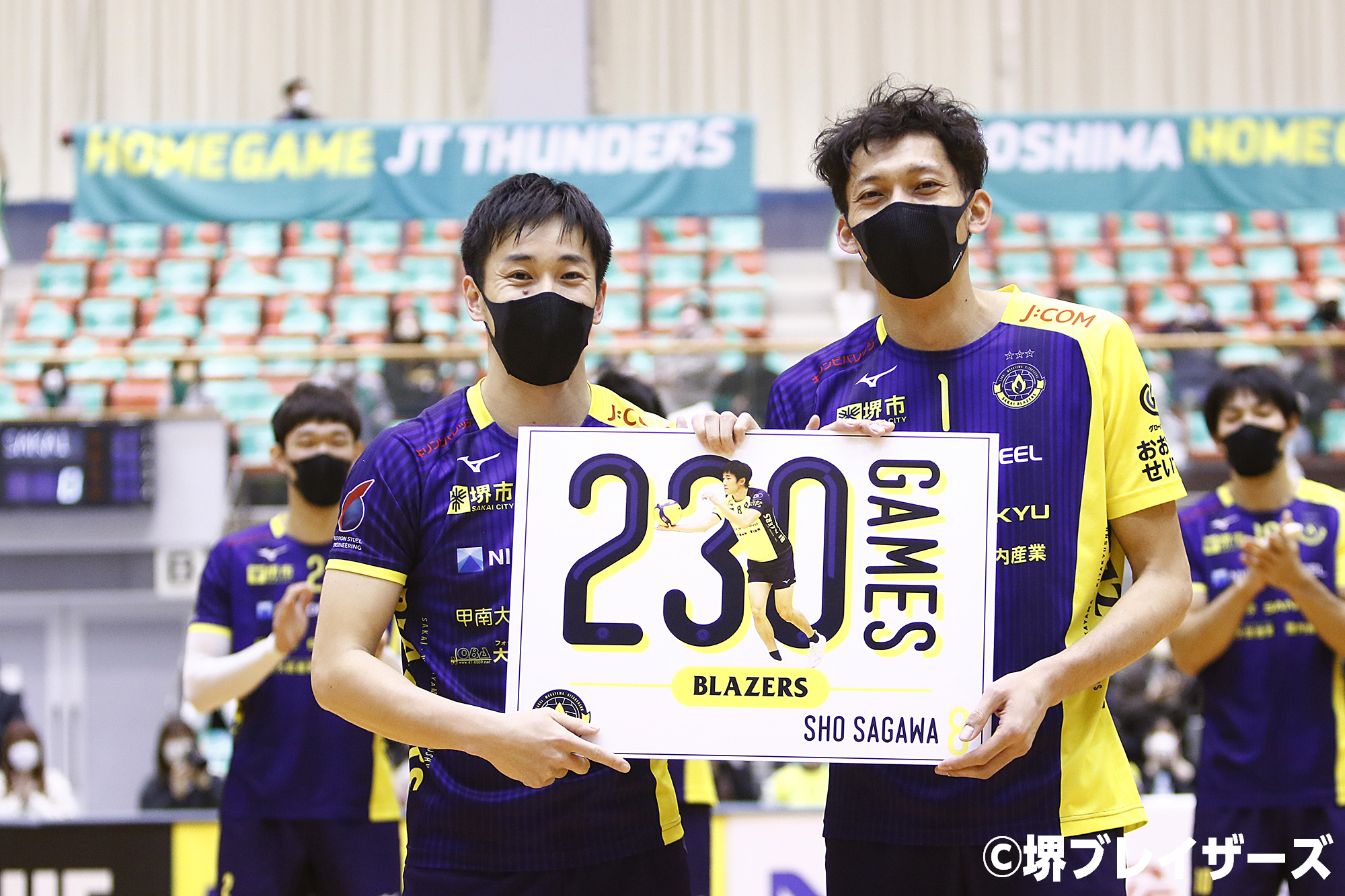 堺ブレイザーズ・佐川 翔選手 Vリーグ出場通算230試合出場達成の