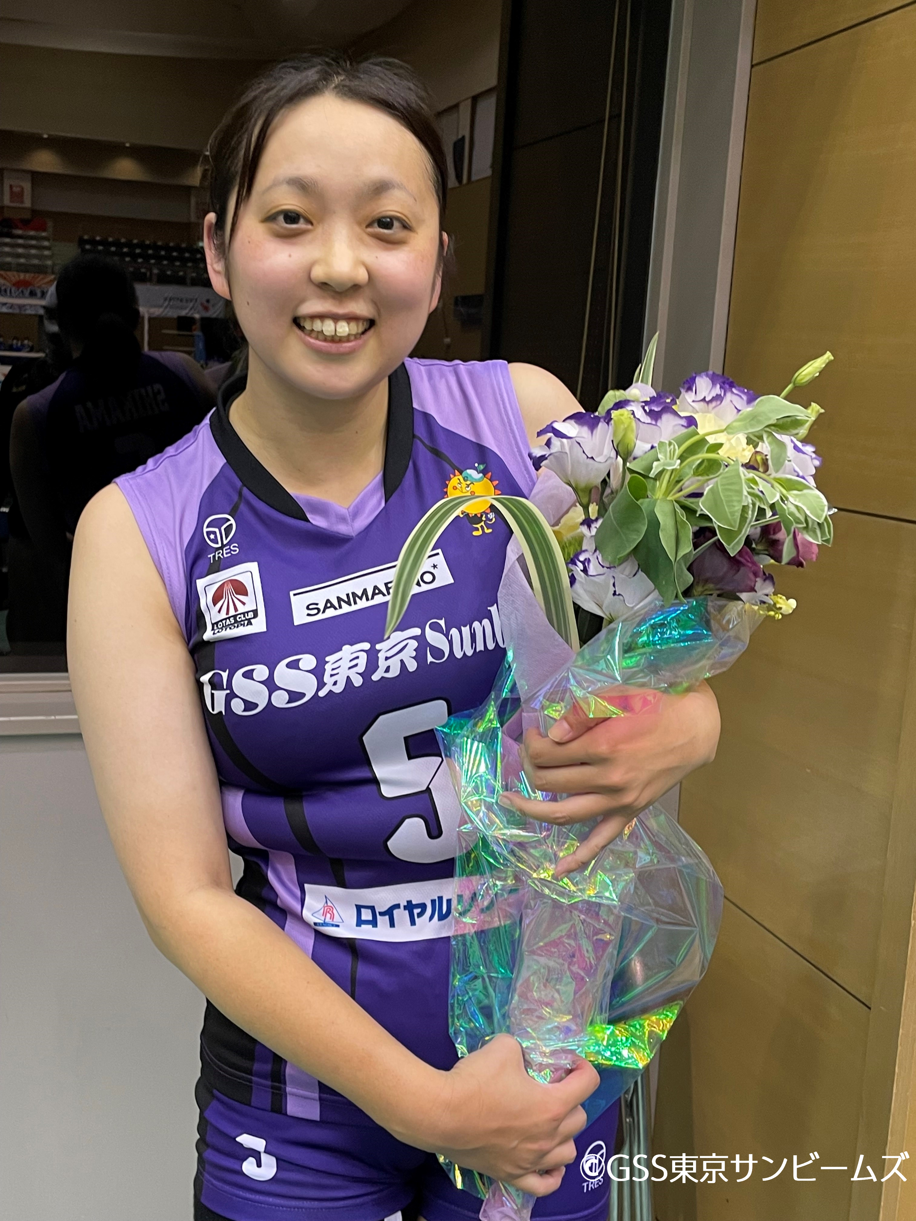 GSS東京サンビームズ・色摩知巳 選手 Vリーグ出場通算230試合出場達成