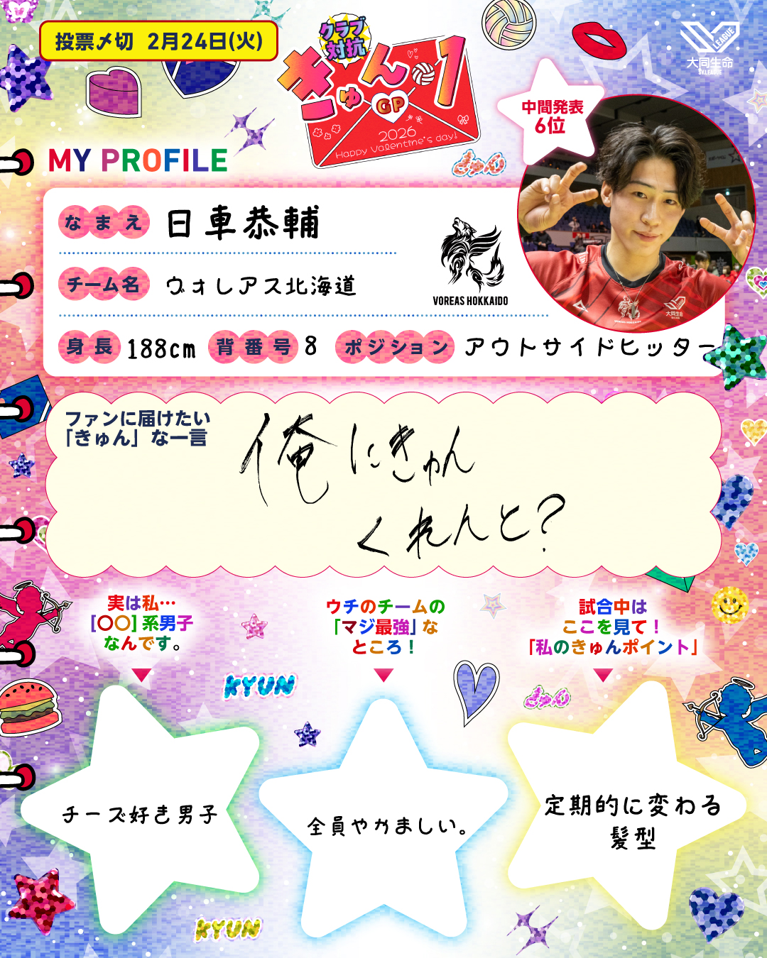 日車恭輔選手プロフィール